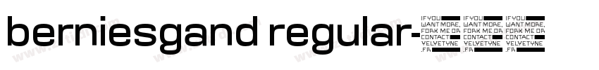 berniesgand regular字体转换